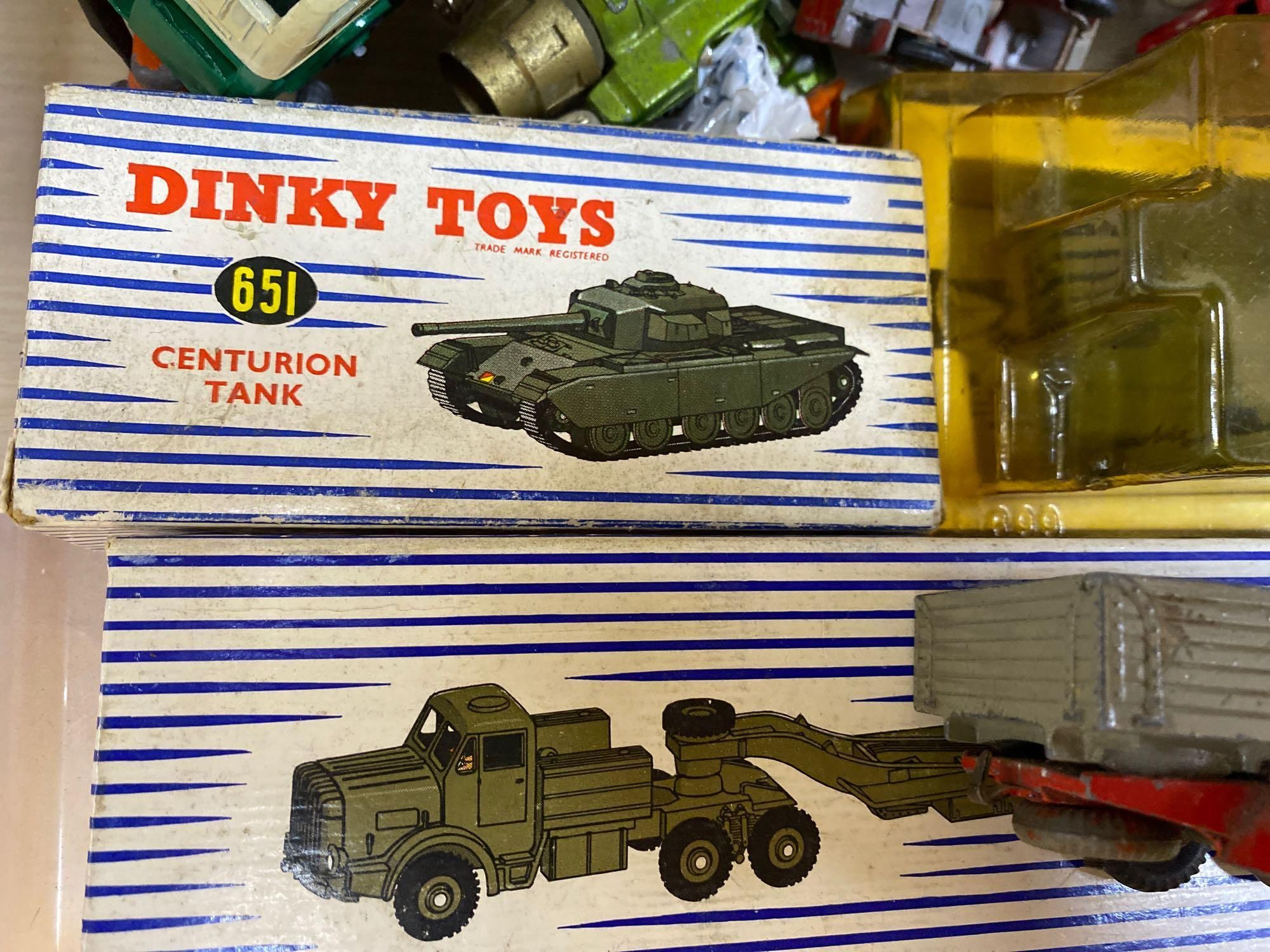 Dinky Toys including 901 Foden Diesel eight wheel wagon, unboxed, Military Series and other items
